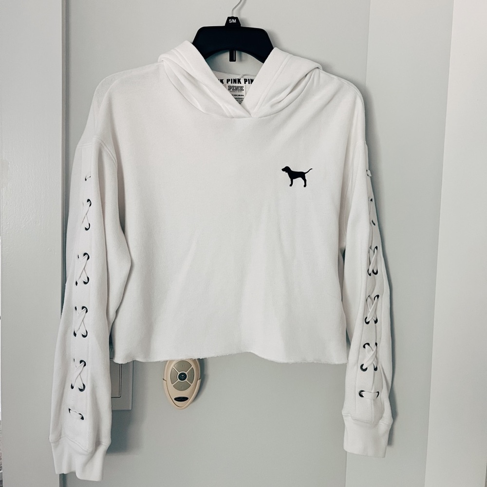 PINK Cropped Hoodie